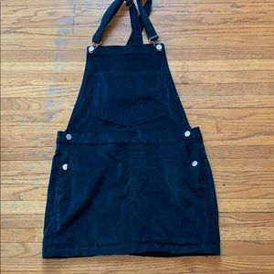 Urban Outfitters dark green velvet overall dress!